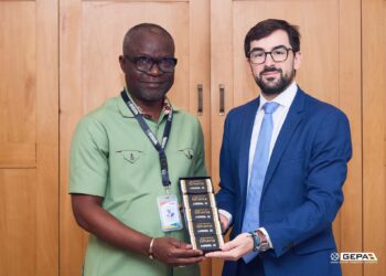 GEPA Courts Spain to Deepen Trade Ties Ahead of Fruit Attraction 2026 9 GEPA CEO, Francis Kojo Kwarteng Arthur Esq. Presenting a Made-In-Ghana Products to the Spanish Economic and Commercial Office in Accra
