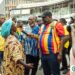 Mayor of Accra, Hon. Michael Kpakpo Allotey, Engaging Traders at Makola Market During the National Sanitaion Exercise