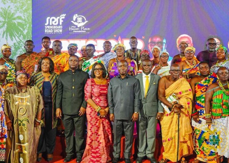 The Deputy Trade Minister, Hon. Sampson Ahi with Traditional Leaders and Stakeholders at the Axim Business Summit
