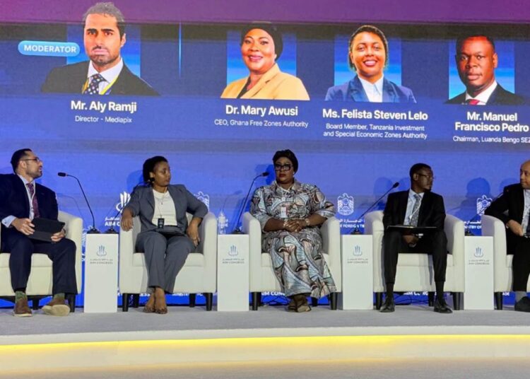 GFZA CEO, Dr. Mary Awusi During the Panel on African SEZs at the AIM Congress 2026 in Dubai