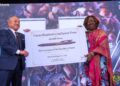 Ghana Signs Agreement with Meiji to Promote Sustainable Cocoa and Circular Economy 6 Meiji Holdings Co. Donates 10,000 Cacao Bioplastic Pens to the Gov't of Ghana at its Milk Chocolate 100th Anniversary in Accra.