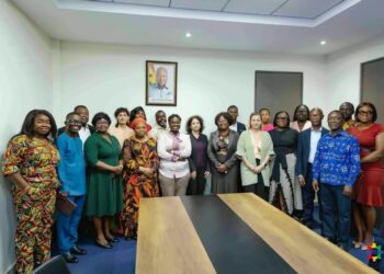 GEA CEO Ms. Margaret Ansei with the AFD Delegation and GEA Management After Talks on Support for Women Entrepreneurs