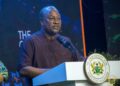 President Mahama Addressing Officials and Stakeholders at the Sod Cutting of the Sentuo Airport Garden City Project