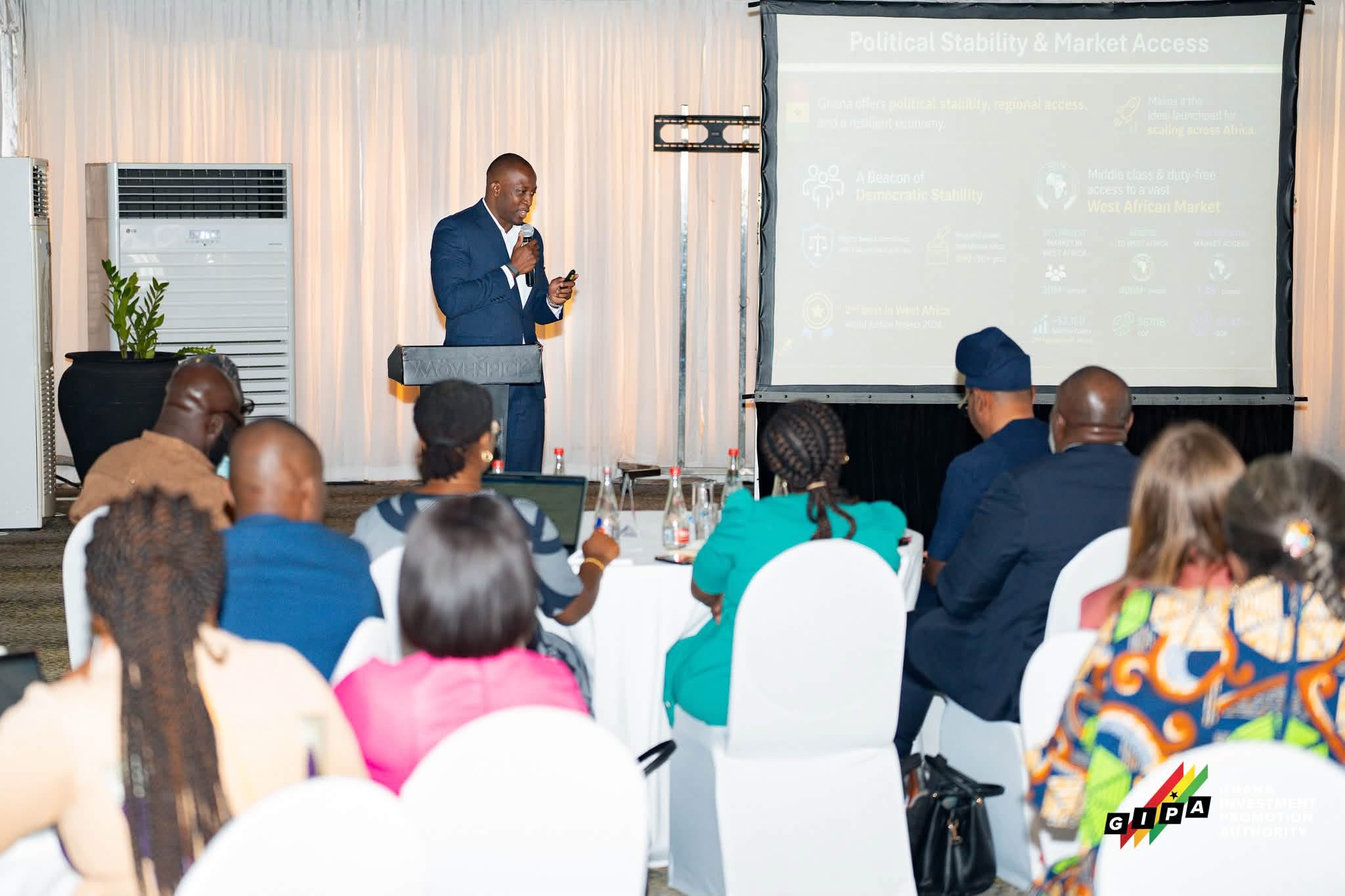 The Deputy CEO of GIPA, Mr. Abdul Razak Baba Delivering a Pitch at the  High Level Bavarian Business Symposium and Networking Event