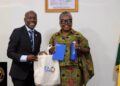 United Nations FAO Deepens Collaboration with Ghana’s Ministry of and Aquaculture Fisheries 6 Hon. Emelia Arthur, Minister for Fisheries and Aquaculture together in a Photograph with United Nations FAO Repsentative, Meshack Oguna Malo