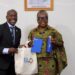 Hon. Emelia Arthur, Minister for Fisheries and Aquaculture together in a Photograph with United Nations FAO Repsentative, Meshack Oguna Malo