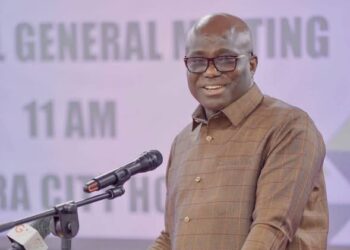 NAFCO Records Major Financial Turnaround as Government Pushes Stronger Food Reserves 3 The Minister for Food and Agriculture, Hon. Eric Opoku Giving his Address During the NAFCO Annual General Meeting, 2026