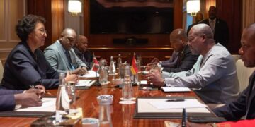 President John Dramani Mahama Holds Economic Bilateral Talks with Surinames President, Dr. Jennifer Geerlings -Simons