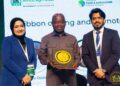 Deputy Trade Minister Ho. Samspon Ahi at the Ghana-India Agribusiness Partnership in Accra Today