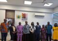 Members of the IMANI Africa delegation with the technical team of the Ministry of Gender, Children and Social Protection after their working visit at the Ministry in Accra