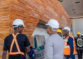 Foreign Affairs Minister Samuel Okudzeto Ablakwa inspects the ultramodern VIP Lounge project at the Accra International Airport.