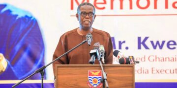 Kwesi Pratt Jnr. delivers the opening lecture of the 15th Kwame Nkrumah Memorial Lectures at the University of Cape Coast, where he argued that no constitution enforces itself. Photo: University of Cape Coast