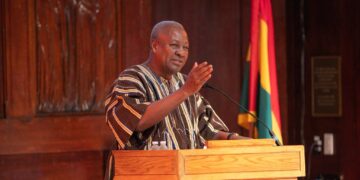 President John Dramani Mahama addresses the town hall meeting with the Ghanaian community in New York on Friday, 25 September 2026, at the close of his engagements around the 81st UN General Assembly. Photo: The Presidency, Republic of Ghana