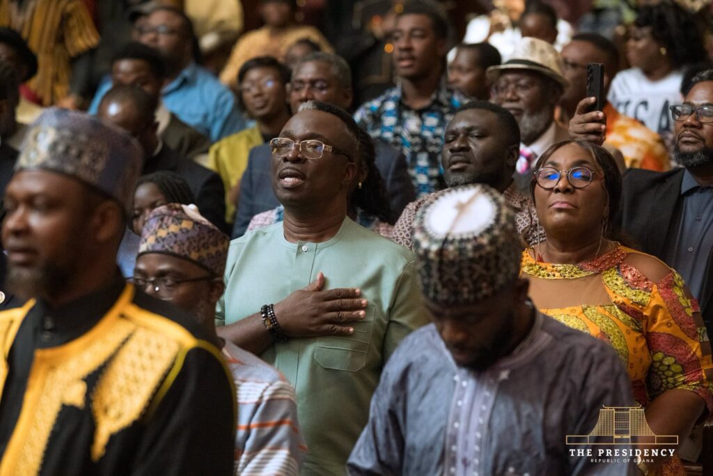 Mahama Outlines Ghana's Ambitious Healthcare Reforms to Meet SDG Targets 4 Members of the Ghanaian community in New York on Friday, 25 September 2026, at the close of his engagements around the 81st UN General Assembly. Photo: The Presidency, Republic of Ghana