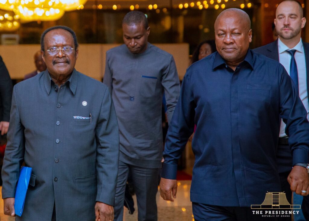 Mahama Joins 30 Nations in Belgrade to Mark NAM's 65 Years 4 Mahama arrives at the summit venue in Belgrade, accompanied by a member of his delegation, ahead of proceedings marking the Non-Aligned Movement's 65th anniversary.