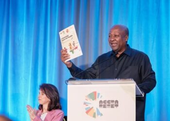 Mahama Launches Accra Reset Health Report, Declares No Ownership Without Control 3 President Mahama holds up "A Sovereign Future for Health," the Accra Reset High-Level Panel report he launched at the event. The report sets out ten recommendations for reforming global health governance and financing.
