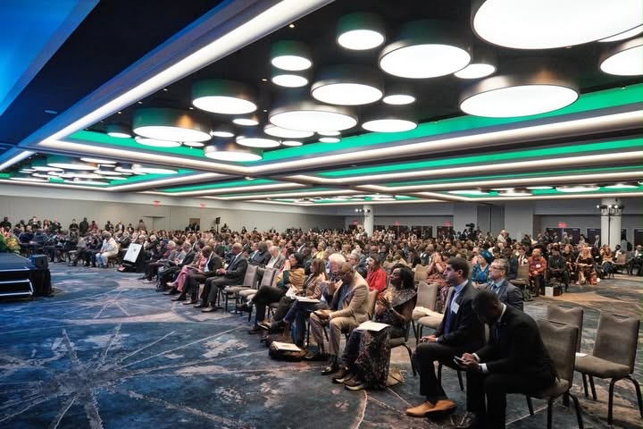 A packed hall for the Accra Reset event in New York. Organisers had expected about 350 participants, but Mahama said more than 600 attended.