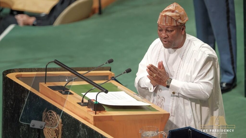 Stop The Euphemisms On Gaza, Mahama Presses UN To Act Decisively 3 President John Dramani Mahama delivers Ghana speech at the 81st UN General Assembly Debate