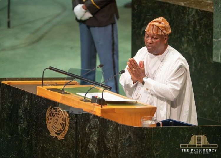 Mahama Touts Ghana’s Economic Recovery, Pushes Jobs at UN 1 President John Dramani Mahama delivers Ghana speech at the 81st UN General Assembly Debate