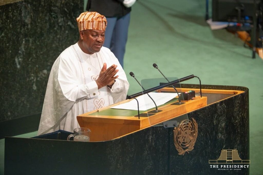 Stop The Euphemisms On Gaza, Mahama Presses UN To Act Decisively 2 President John Dramani Mahama delivers Ghana speech at the 81st UN General Assembly Debate