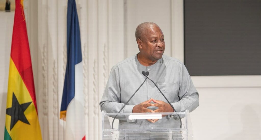 Mahama addresses the gathering, where he called for standardised international mechanisms for returning African artefacts rather than isolated acts of goodwill. Photo: The Presidency, Republic of Ghana