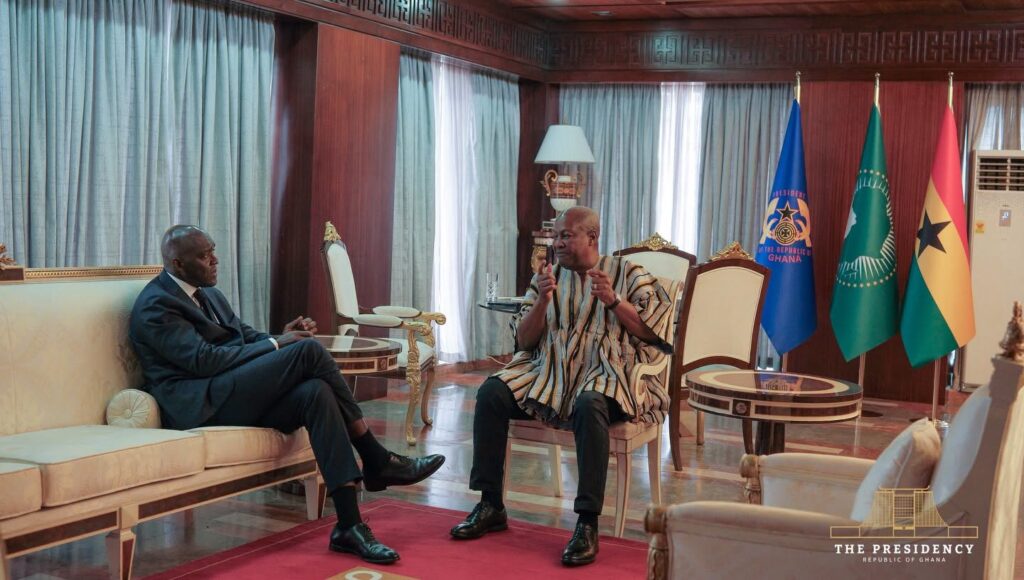 Mahama, IFC's Makhtar Diop Eye Big Investment Push in Agriculture, Infrastructure 3 Image 2
President Mahama holds talks with IFC Managing Director Makhtar Diop at Jubilee House, where the two discussed deepening Ghana's strategic partnership with the IFC.