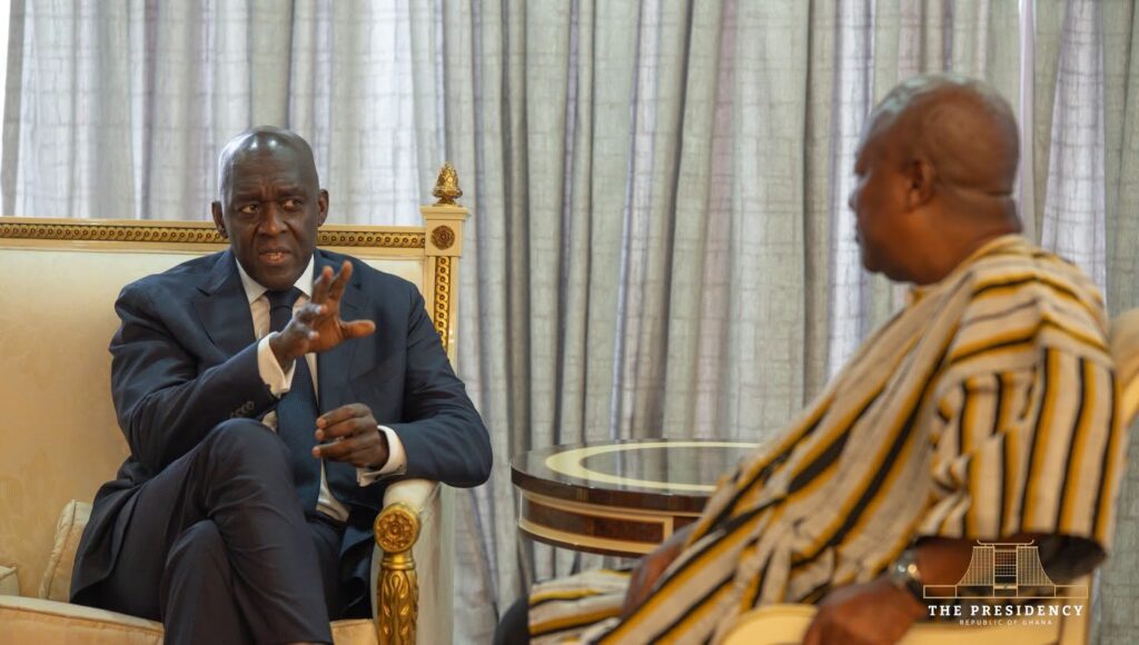 Mahama, IFC's Makhtar Diop Eye Big Investment Push in Agriculture, Infrastructure 2 IFC Managing Director Makhtar Diop makes a point during his bilateral engagement with President Mahama at Jubilee House.