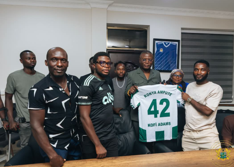 Black Challenge Appeals for Government Support Ahead of 2026 World Cup 1 A delegation from the National Amputee Football Team pays a courtesy call on Hon. Kofi Iddie Adams