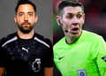 Manchester Derby VAR Officials Snubbed: Is Pro Ref Right to Drop Them? 7 A split image of Matt Donohue and Blake Antrobus