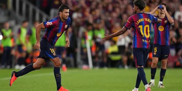 Rodro and Lamine Yamal in action for FC Barcelona