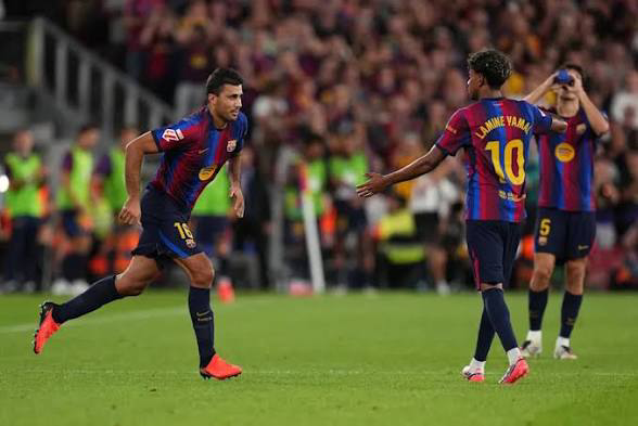 Rodri Confirms Barcelona Backing Lamine Yamal for Ballon d’Or 1 Rodro and Lamine Yamal in action for FC Barcelona