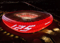 Colourful Allianz Arena in Munich at Night