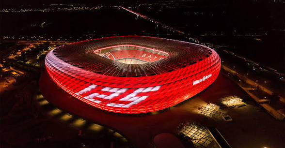 Allianz Arena and Camp Nou To Host 2028 and 2029 UCL Finals 1 Colourful Allianz Arena in Munich at Night