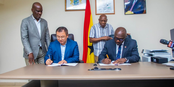 Minister for Education, Hon. Haruna Iddrisu, and Some delegates From UCC and GSC Property Investment Limited at the signing of MoU