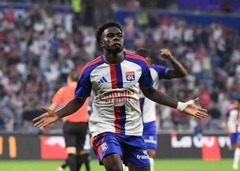 Ernest Nuamah Scores a Brace as Lyon Crush Rennes 8 Ernest Nuamah in celebration after scoring for Lyon