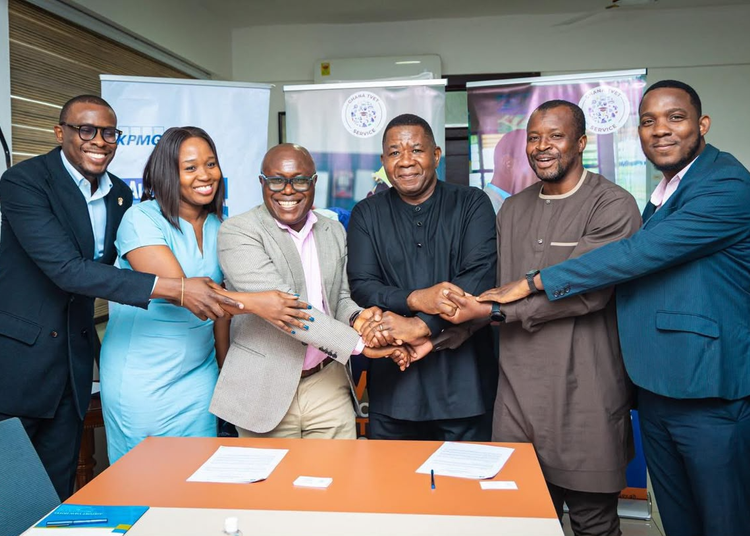 Ghana TVET Partners UNESCO, KPMG, Microsoft to Train 100,000 in AI 1 ENGR. Dr. Eric Kofi Adzroe, Director General, Ghana TVET, with Delegates from UNESCO, KPMG and Microsoft