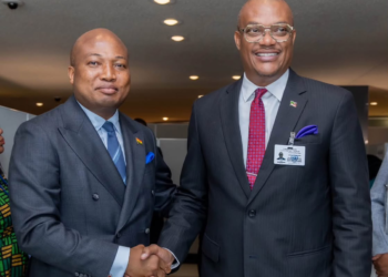 Foreign Minister, Okudzeto Ablakwa, and Deputy Prime Minister of Saint Kitts and Nevis, Dr Geoffrey Hanley