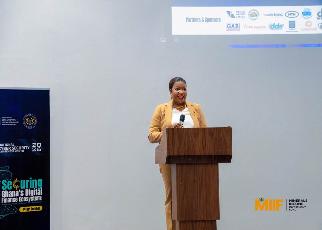 MIIF Boss Urges Stronger Cyber Resilience in Mining 3 MIIF Boss, Mrs. Justina Nelson at Cyber Security Authority event