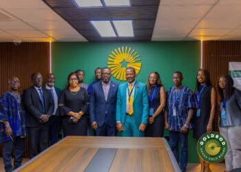 Ghana Gold Board (GoldBod), Richard Nunekpeku, Esq., with a delegation from the United Nations University Institute for Natural Resources in Africa (UNU-INRA),