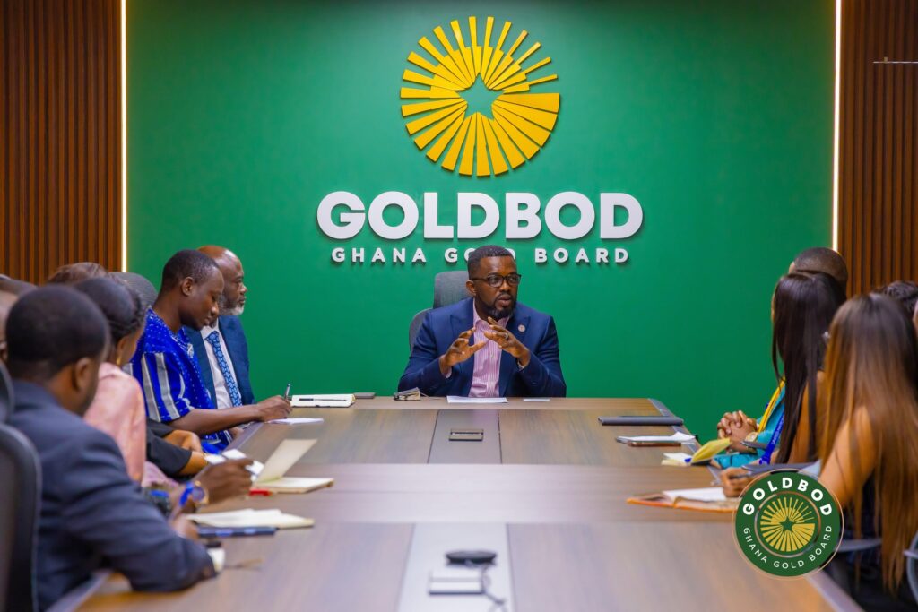 Ghana Gold Board (GoldBod), Richard Nunekpeku, Esq., with a delegation from the United Nations University Institute for Natural Resources in Africa (UNU-INRA),
