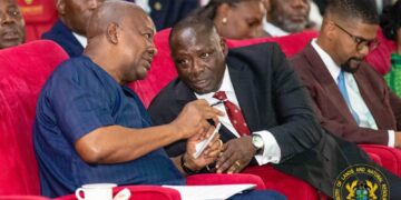 President John Mahama with Honorable Emmanuel Armah-Kofi Buah