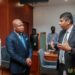 Ablakwa speaks with officials at a visa application centre during the tour. He will present his findings to heads of mission in the coming days. Photo: Ministry of Foreign Affairs