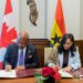 Ghana, Canada Sign Letter of Intent to Expand Bilateral Cooperation 14 Ghana’s Foreign Affairs Minister Samuel Okudzeto Ablakwa and Canada’s Foreign Affairs Minister Anita Anand sign a Letter of Intent in Ottawa to deepen bilateral relations and strengthen cooperation across key sectors.
