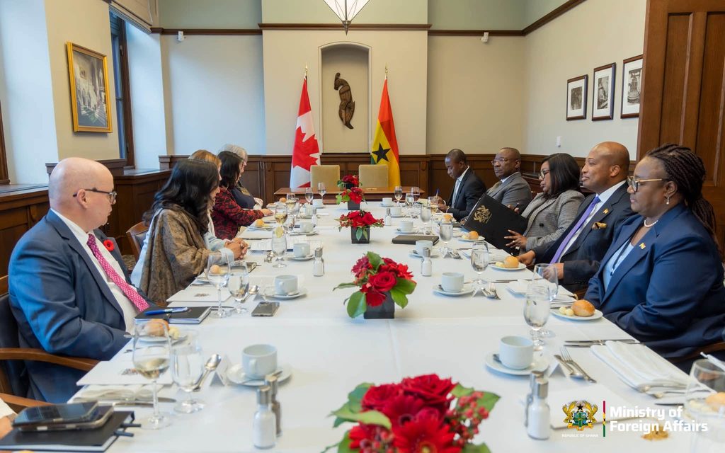 Samuel Okudzeto Ablakwa and Anita Anand formalise a framework for closer Ghana-Canada cooperation, with discussions covering economic development, renewable energy, artificial intelligence, mining and defence negotiations