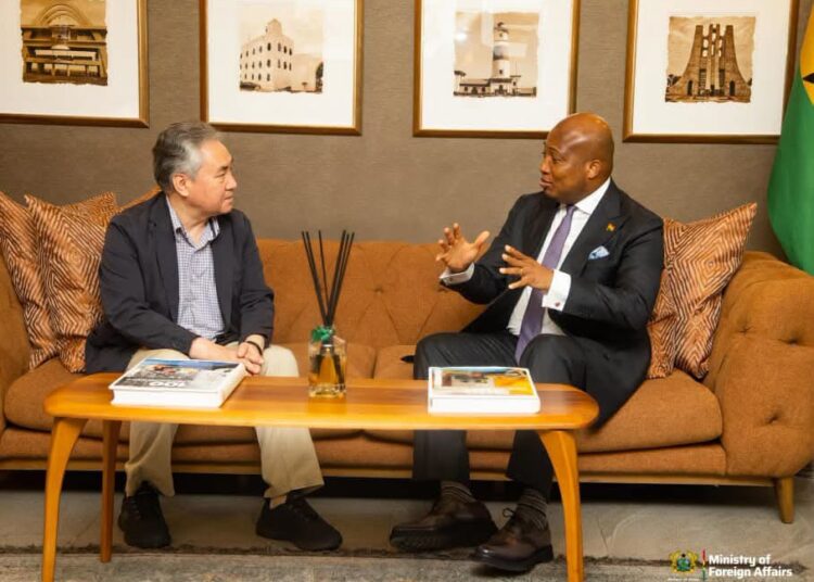 Ghana And Kyrgyzstan Eye Security Council Cooperation Ahead Of 2027 Seats 1 Foreign Affairs Minister Samuel Okudzeto Ablakwa and tan's Foreign Minister, Jeenbek Kulubayev