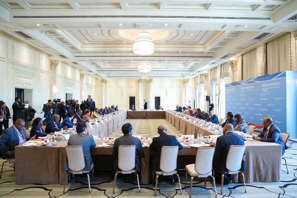Russian Foreign Minister, His Excellency Sergey Lavrov, in a breakfast meeting with African Foreign Ministers