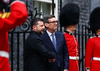 UK Prime Minister, Andy Burnham and President of Ukraine, Volodymyr Zelensky