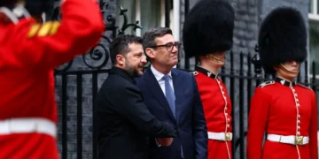 UK Prime Minister, Andy Burnham and President of Ukraine, Volodymyr Zelensky
