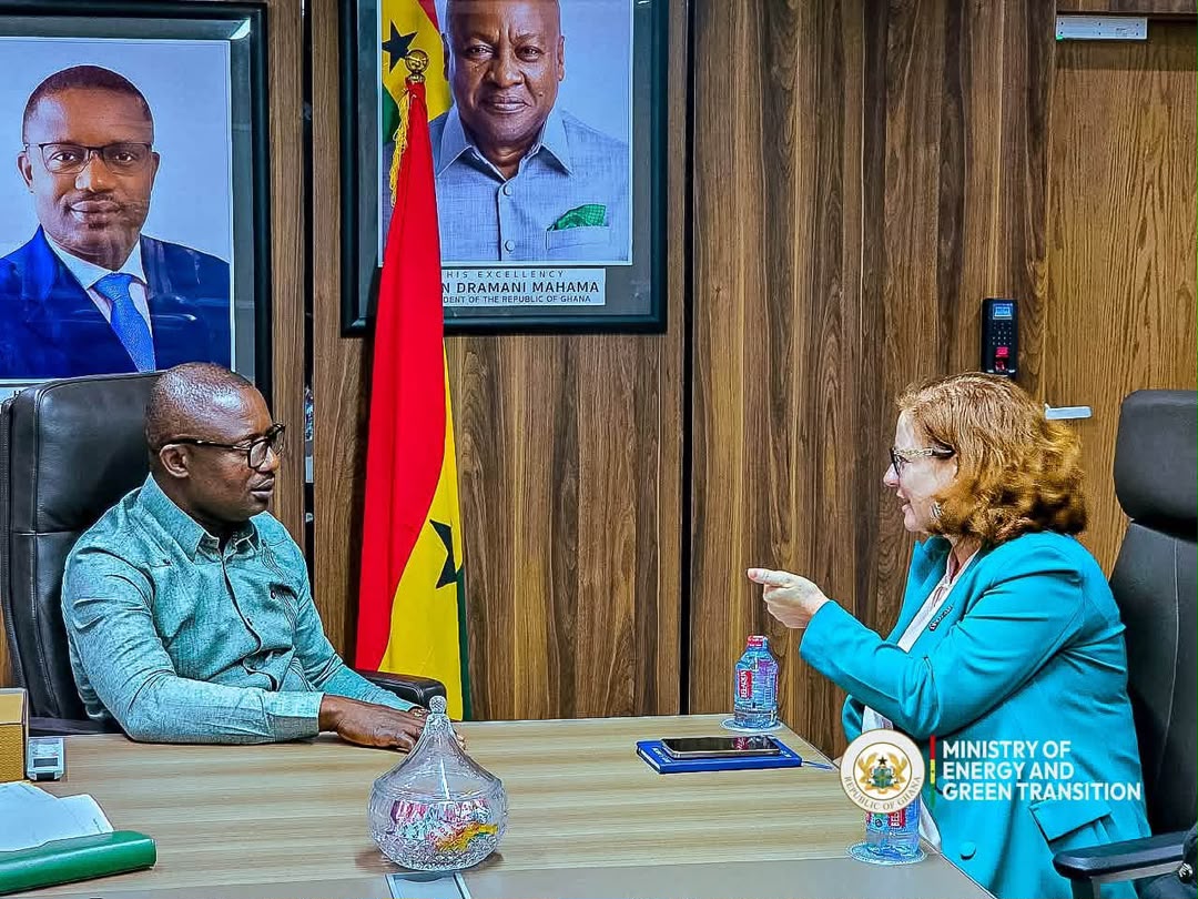 Minister for Energy and Green Transition Dr John Abdulai Jinapor and Italy’s Ambassador to Ghana, H.E. Laura Ranalli