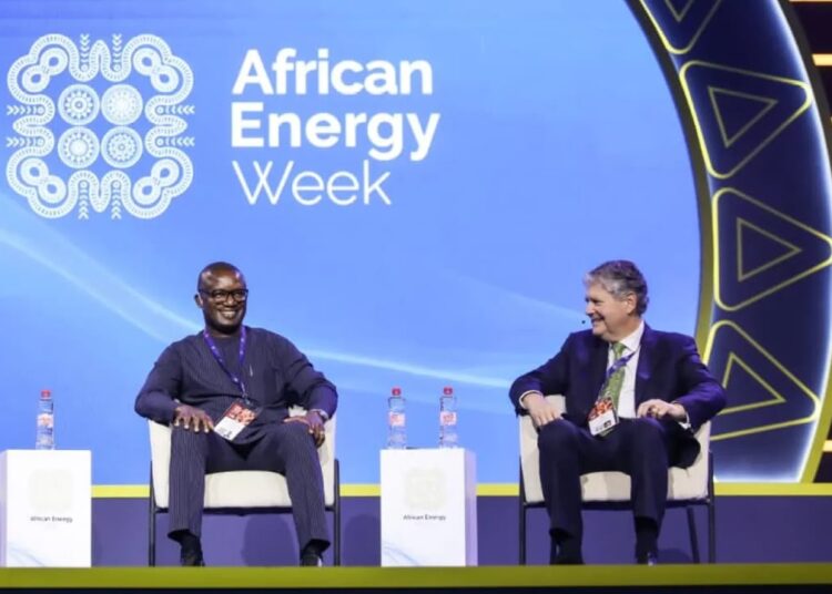 Energy and Green Transition Minister John Abdulai Jinapor together with Andrew G. Inglis, Chairman and Chief Executive Officer of Kosmos Energy at AEW 2026